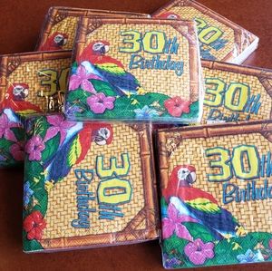 30th Birthday 112 Napkins Tropical Hawaiian